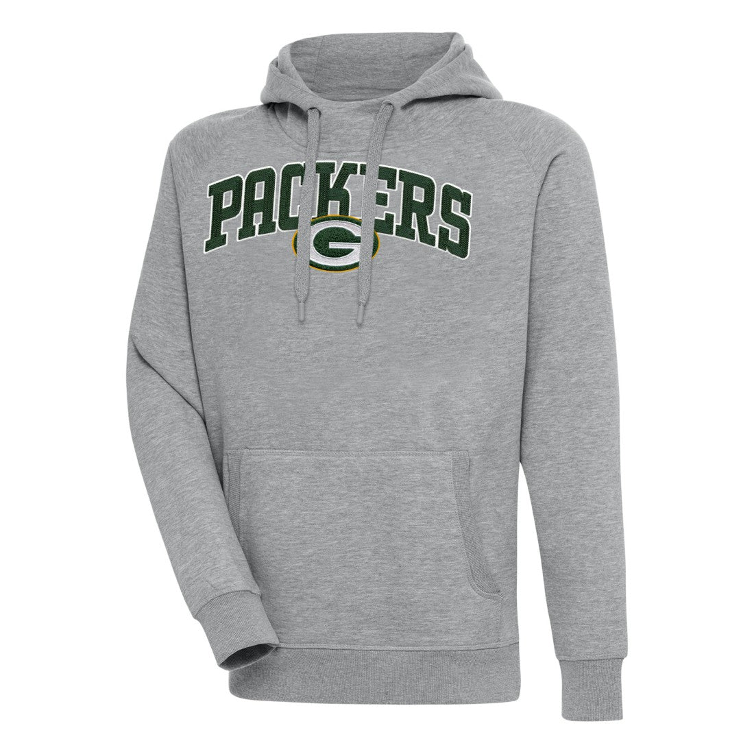 Green Bay Packers Antigua Victory Pullover Hoodie - Heather Gray cheap
