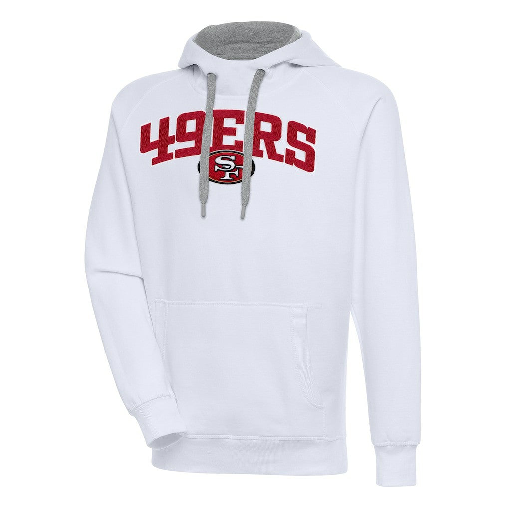 San Francisco 49ers Antigua Victory Pullover Hoodie - White sale