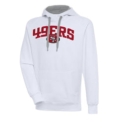 San Francisco 49ers Antigua Victory Pullover Hoodie - White sale