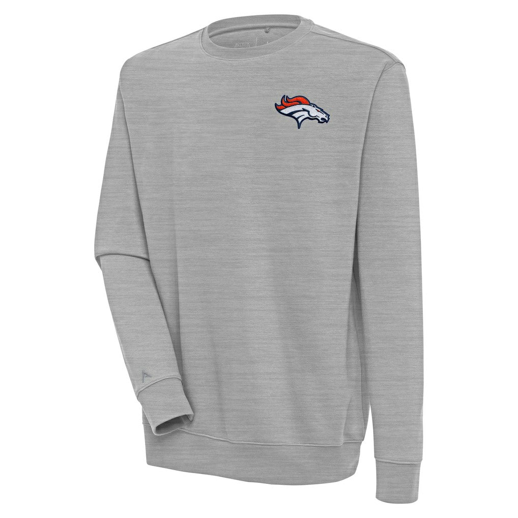 Denver Broncos Antigua Victory Pullover Sweatshirt - Heather Gray outlet