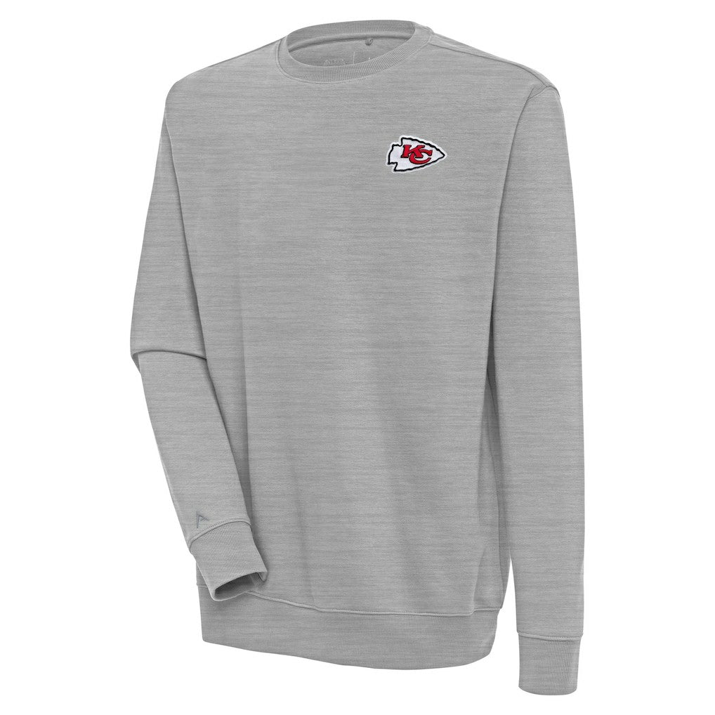 Kansas City Chiefs Antigua Victory Pullover Sweatshirt - Heather Gray discount