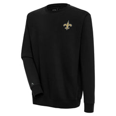 New Orleans Saints Antigua Victory Pullover Sweatshirt - Black on sale