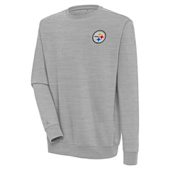 Pittsburgh Steelers Antigua Victory Pullover Sweatshirt - Heather Gray for sale