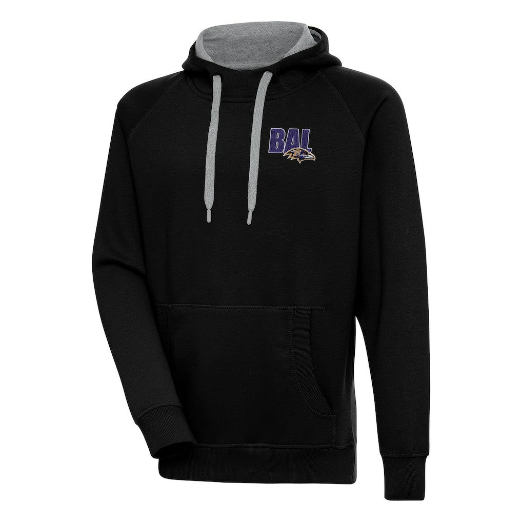 Baltimore Ravens Antigua Victory Pullover Hoodie - Black sale