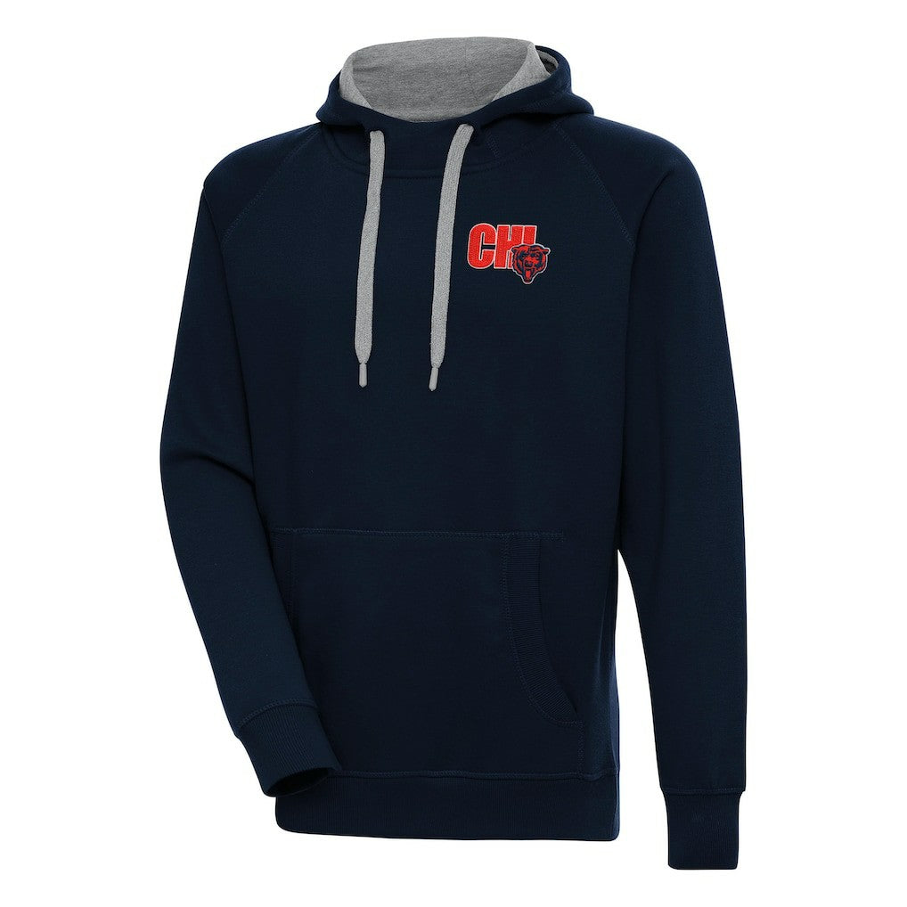 Chicago Bears Antigua Victory Pullover Hoodie - Navy for sale