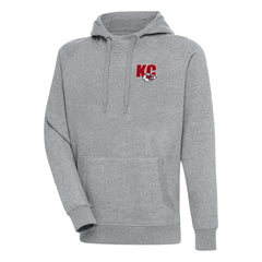 Kansas City Chiefs Antigua Victory Pullover Hoodie - Heather Gray for sale