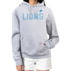 Detroit Lions G-III 4Her by Carl Banks Women's Dot Print Pullover Hoodie - Heather Gray online