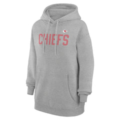 Kansas City Chiefs G-III 4Her by Carl Banks Women's Dot Print Pullover Hoodie - Heather Gray cheap