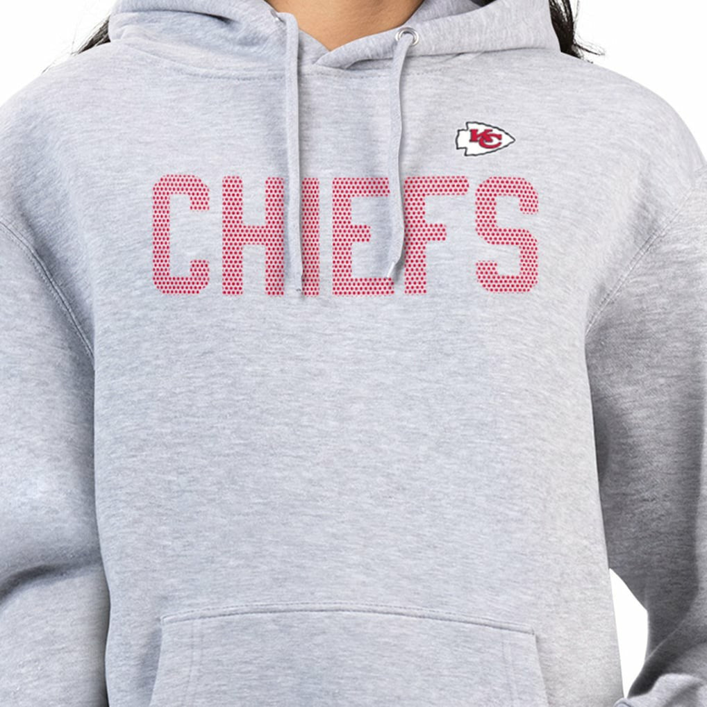 Kansas City Chiefs G-III 4Her by Carl Banks Women's Dot Print Pullover Hoodie - Heather Gray cheap