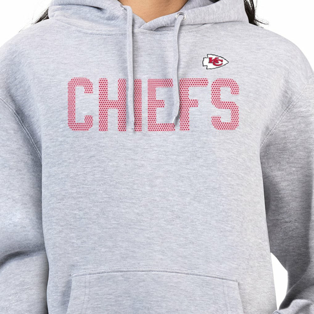 Kansas City Chiefs G-III 4Her by Carl Banks Women's Dot Print Pullover Hoodie - Heather Gray cheap