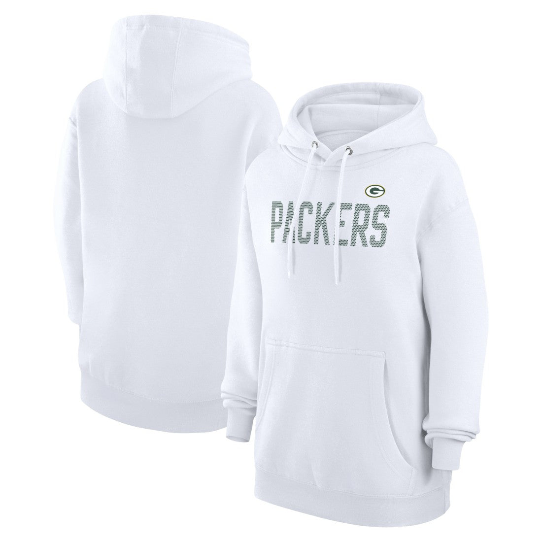 Green Bay Packers G-III 4Her by Carl Banks Women's Dot Print Pullover Hoodie - White outlet