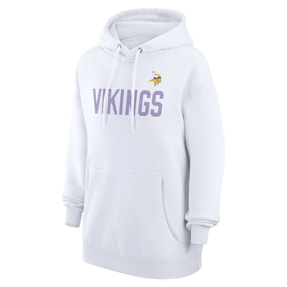 Minnesota Vikings G-III 4Her by Carl Banks Women's Dot Print Pullover Hoodie - White online