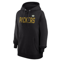 Green Bay Packers G-III 4Her by Carl Banks Women's Dot Print Pullover Hoodie - Black cheap