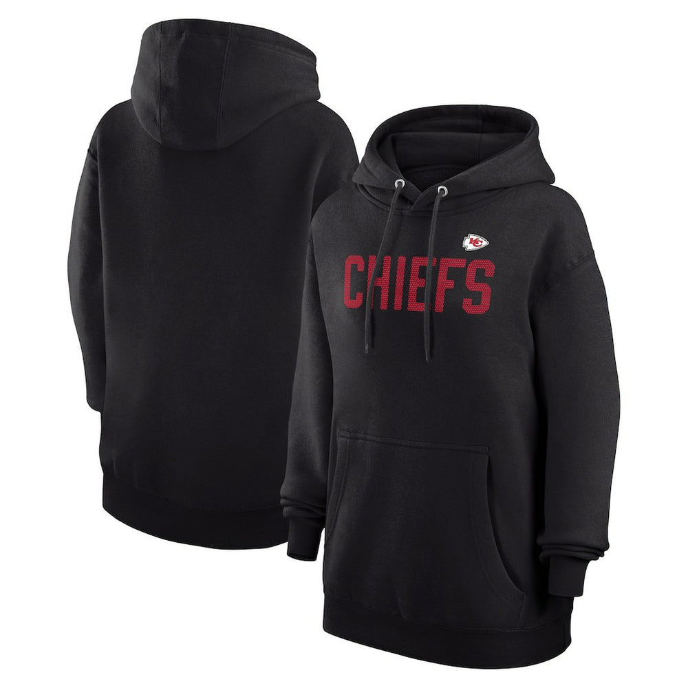 Kansas City Chiefs G-III 4Her by Carl Banks Women's Dot Print Pullover Hoodie - Black outlet