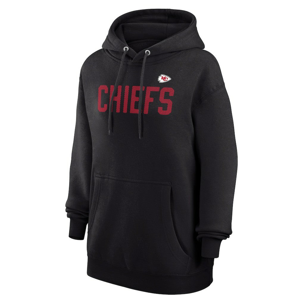 Kansas City Chiefs G-III 4Her by Carl Banks Women's Dot Print Pullover Hoodie - Black outlet