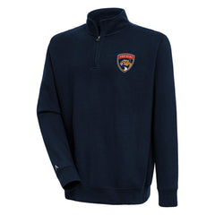 Florida Panthers Antigua Victory Quarter-Zip Pullover Top - Navy Pullover