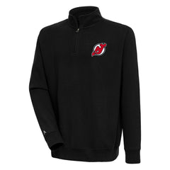 New Jersey Devils Antigua Victory Quarter-Zip Pullover Top - Black Jerseys