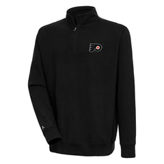 Philadelphia Flyers Antigua Victory Quarter-Zip Pullover Top - Black Pullover