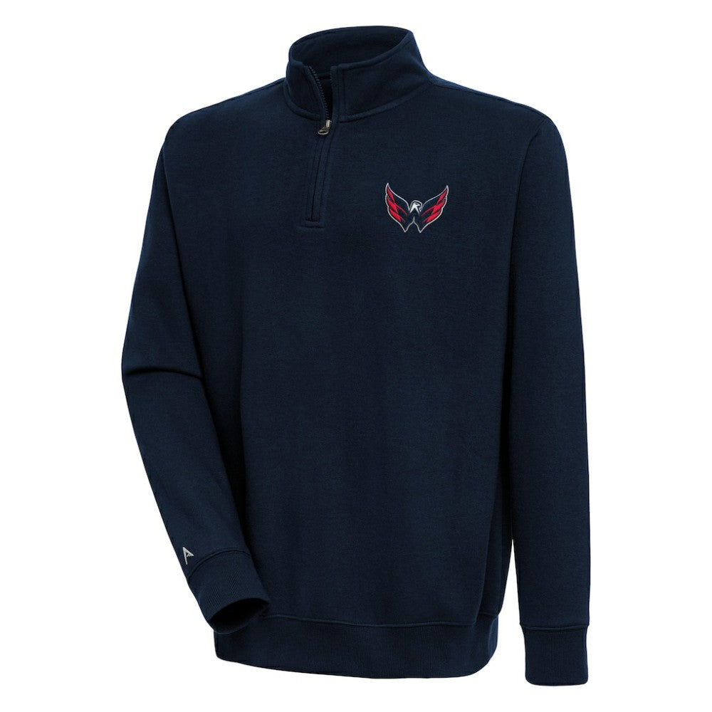 Washington Capitals Antigua Victory Quarter-Zip Pullover Top - Navy Pullover