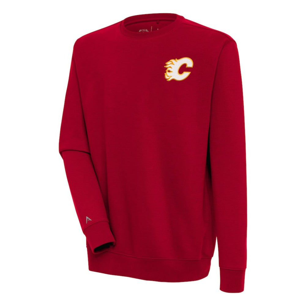 Calgary Flames Antigua Victory Pullover Sweatshirt - Red Sweatshirts