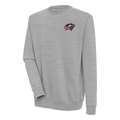 Columbus Blue Jackets Antigua Victory Pullover Sweatshirt - Heather Gray Sweatshirts