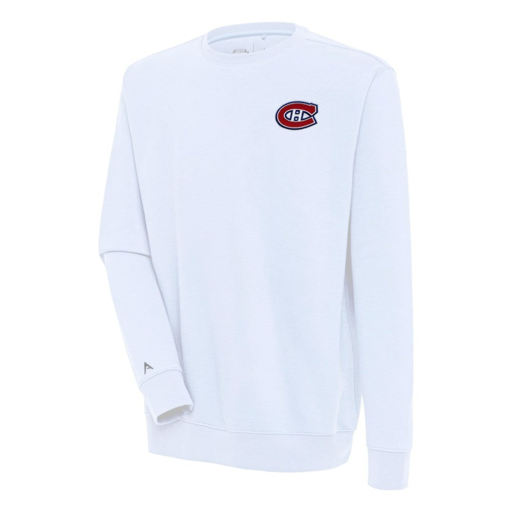 Montreal Canadiens Antigua Victory Pullover Sweatshirt - White Sweatshirts