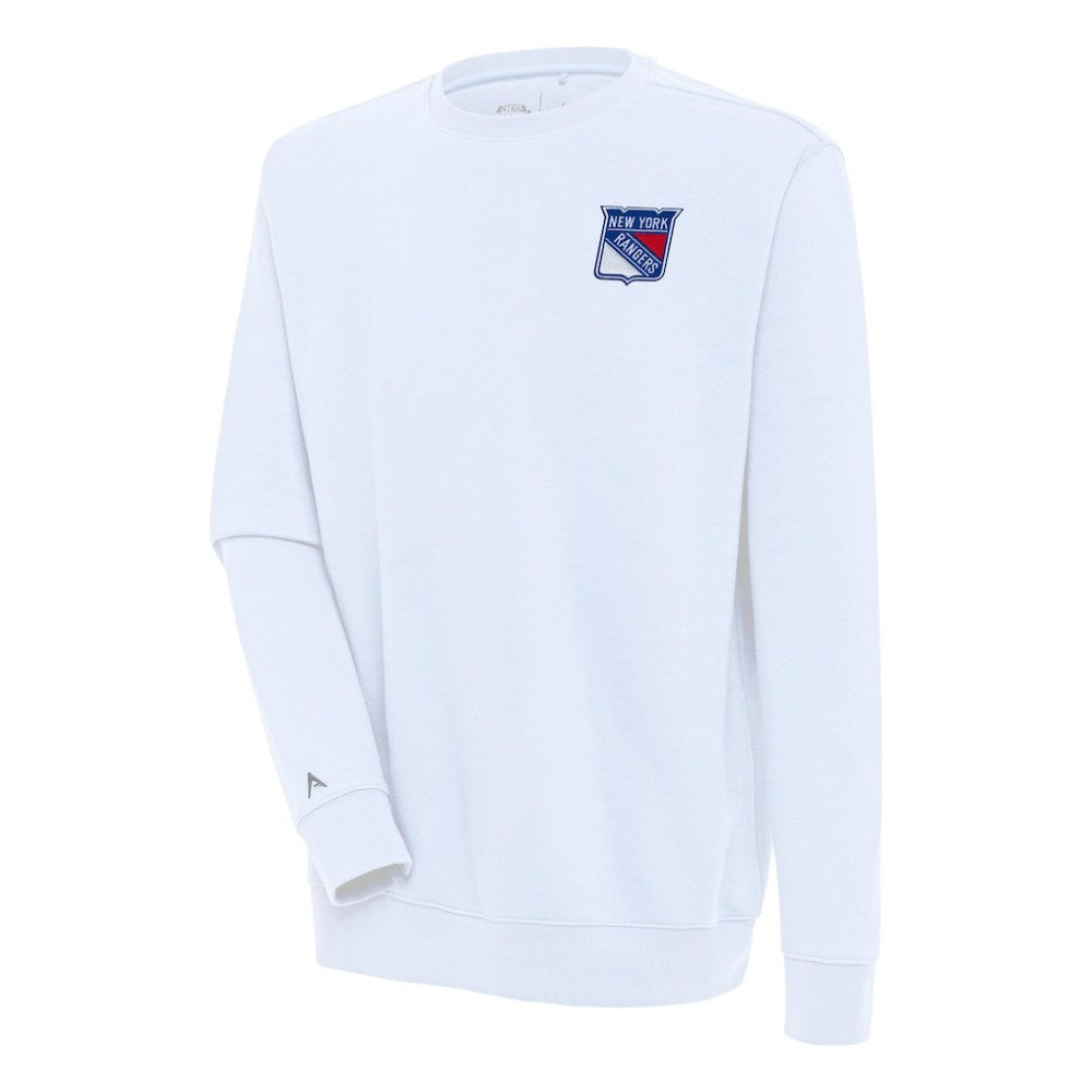 New York Rangers Antigua Victory Pullover Sweatshirt - White Sweatshirts