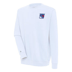 New York Rangers Antigua Victory Pullover Sweatshirt - White Sweatshirts