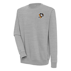 Pittsburgh Penguins Antigua Victory Pullover Sweatshirt - Heather Gray Sweatshirts