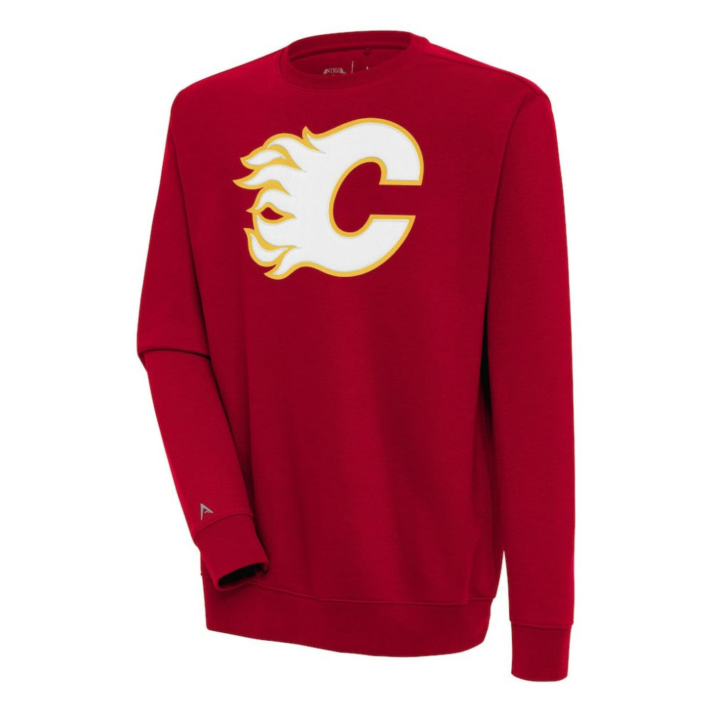 Calgary Flames Antigua Victory Pullover Sweatshirt - Red Sweatshirts
