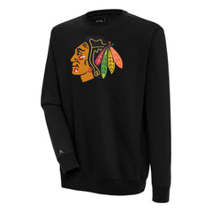 Chicago Blackhawks Antigua Victory Pullover Sweatshirt - Black Sweatshirts