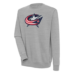 Columbus Blue Jackets Antigua Victory Pullover Sweatshirt - Heather Gray Sweatshirts