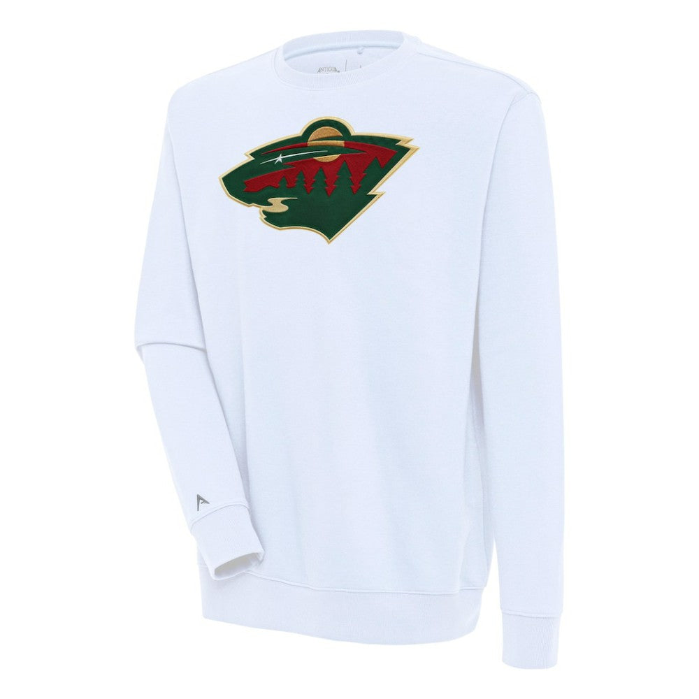 Minnesota Wild Antigua Victory Pullover Sweatshirt - White Sweatshirts