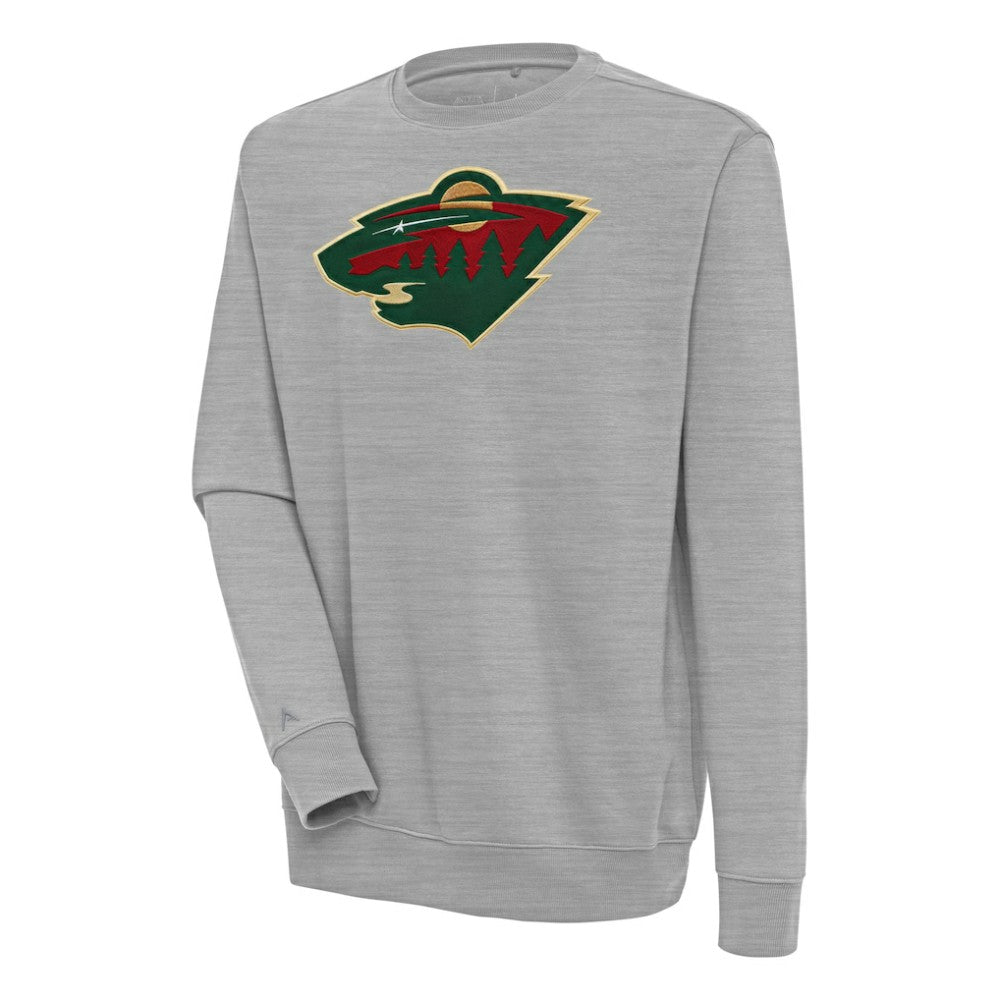 Minnesota Wild Antigua Victory Pullover Sweatshirt - Heather Gray Sweatshirts