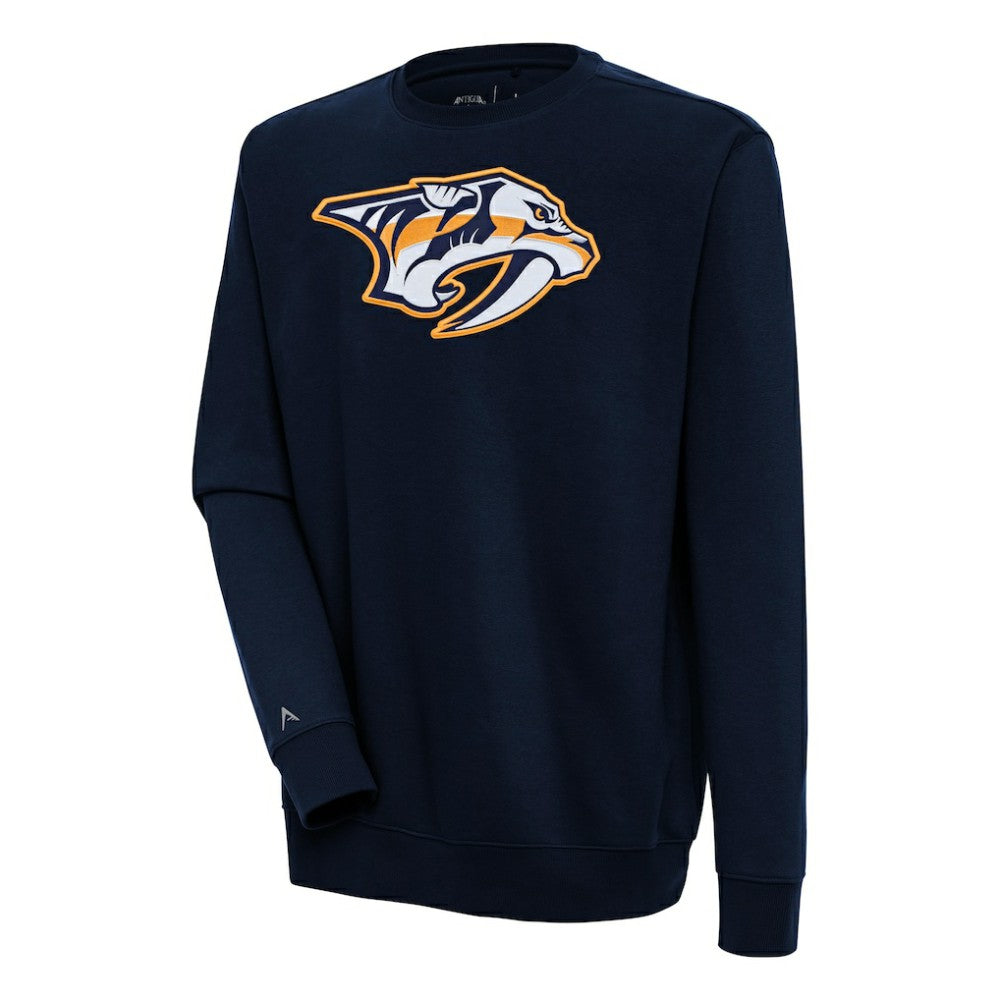 Nashville Predators Antigua Victory Pullover Sweatshirt - Navy Sweatshirts
