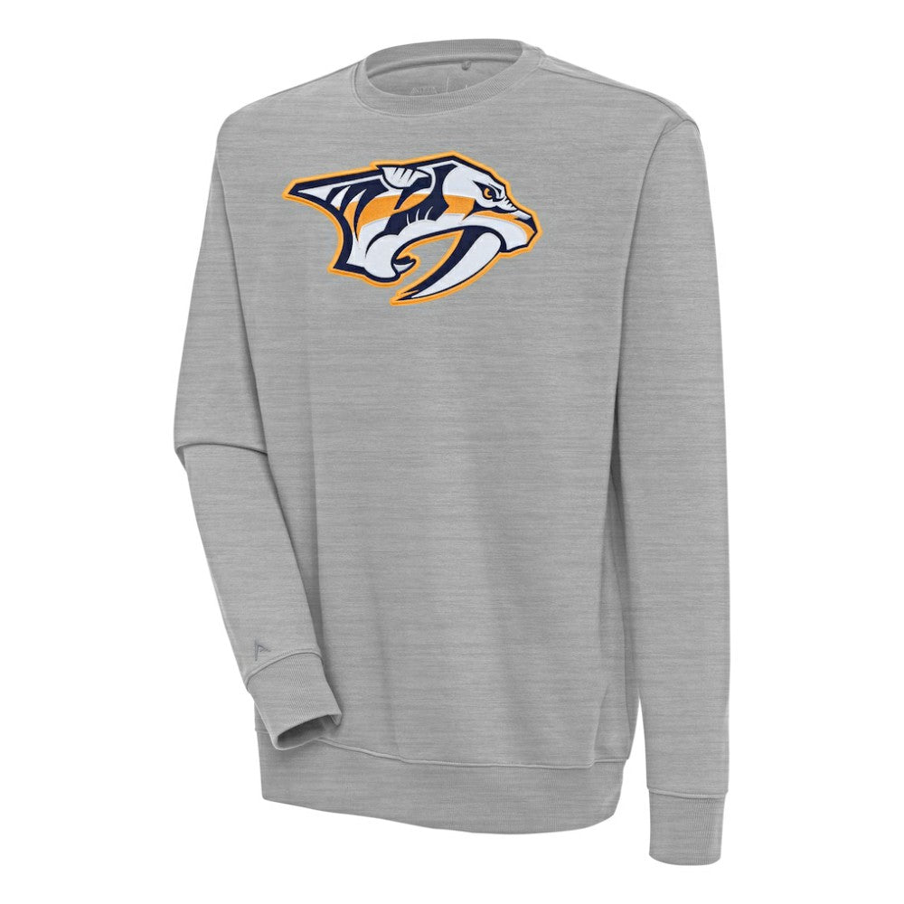 Nashville Predators Antigua Victory Pullover Sweatshirt - Heather Gray Sweatshirts