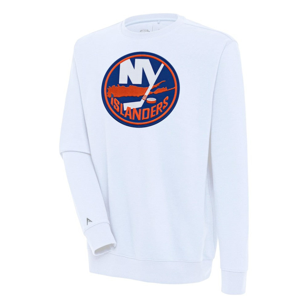 New York Islanders Antigua Victory Pullover Sweatshirt - White Sweatshirts