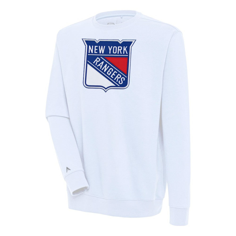 New York Rangers Antigua Victory Pullover Sweatshirt - White Sweatshirts