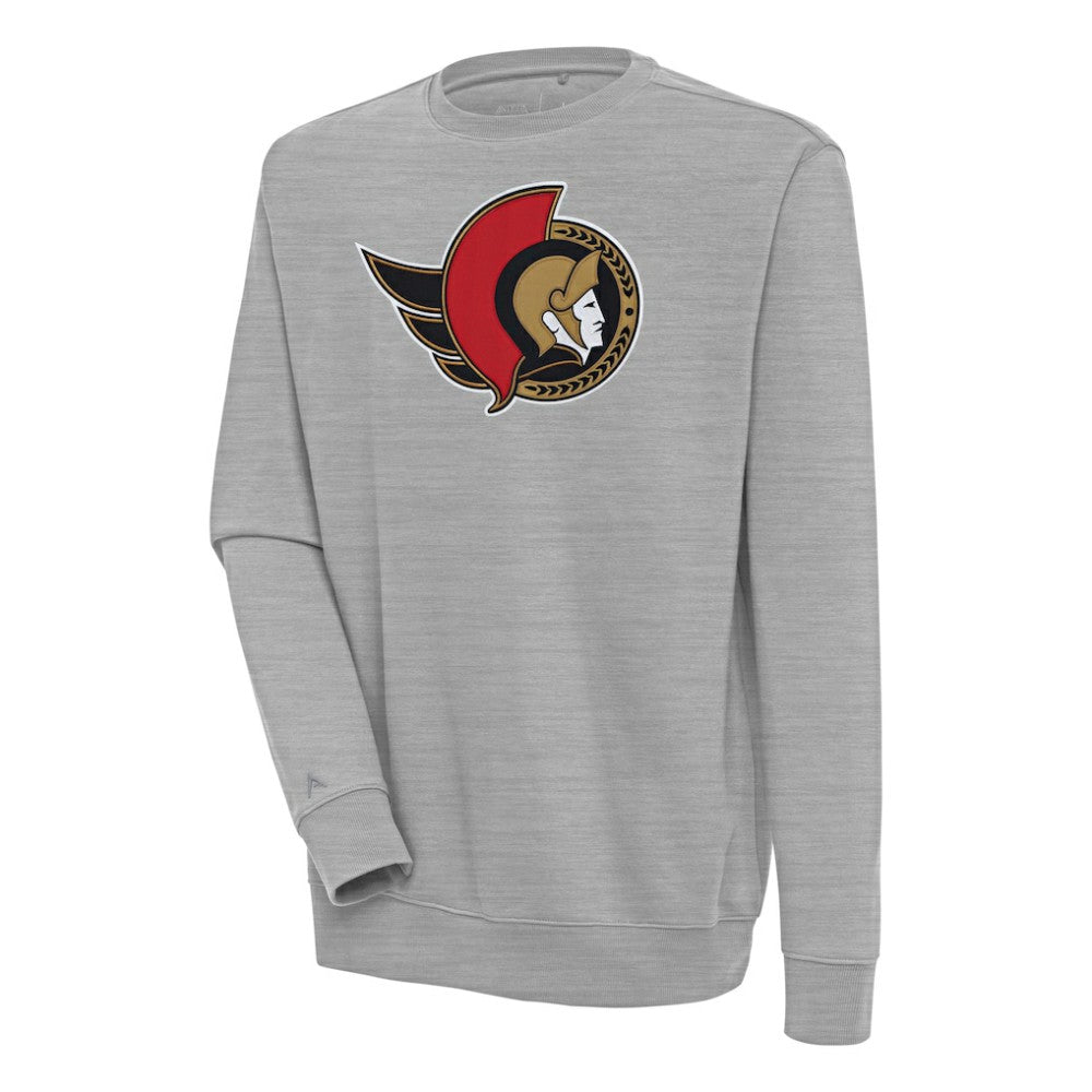 Ottawa Senators Antigua Victory Pullover Sweatshirt - Heather Gray Sweatshirts