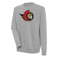 Ottawa Senators Antigua Victory Pullover Sweatshirt - Heather Gray Sweatshirts