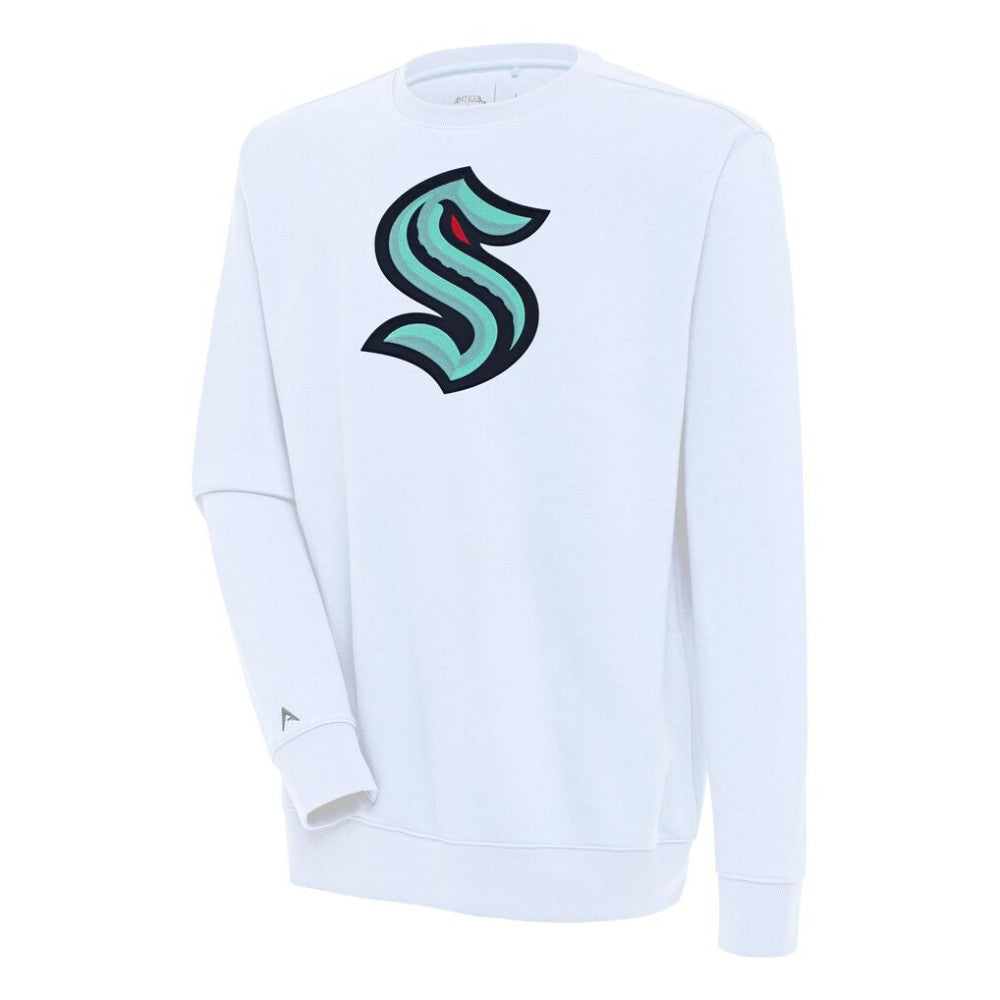 Seattle Kraken Antigua Victory Pullover Sweatshirt - White Sweatshirts
