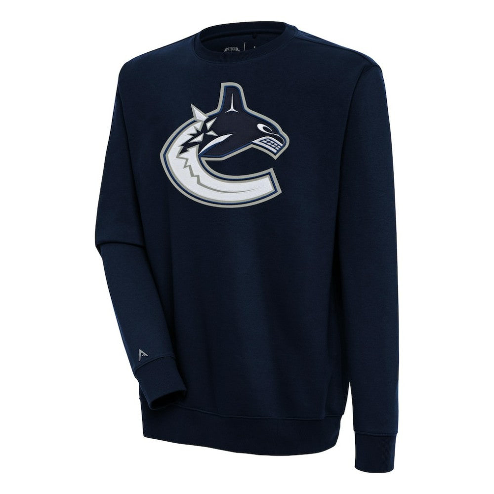 Vancouver Canucks Antigua Victory Pullover Sweatshirt - Navy Sweatshirts