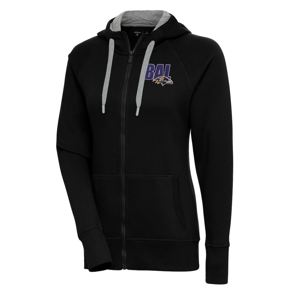 Baltimore Ravens Antigua Women's Victory Full-Zip Hoodie - Black cheap