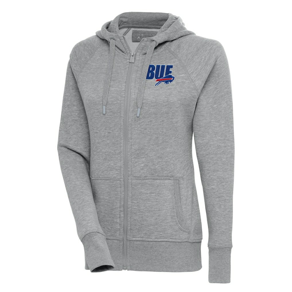 Buffalo Bills Antigua Women's Victory Full-Zip Hoodie - Heather Gray for sale