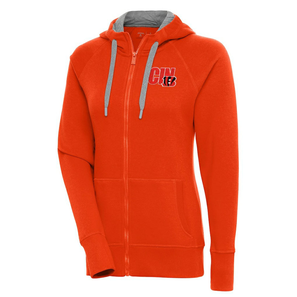 Cincinnati Bengals Antigua Women's Victory Full-Zip Hoodie - Orange outlet