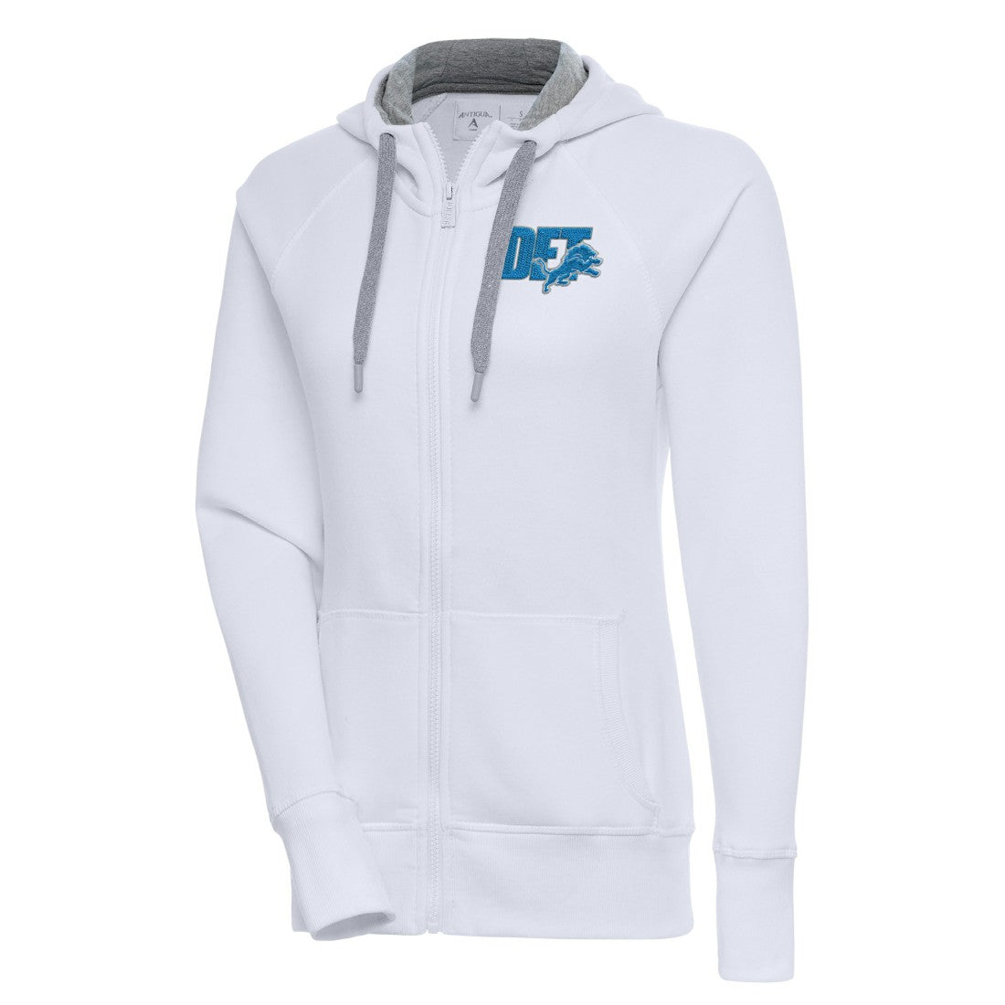 Detroit Lions Antigua Women's Victory Full-Zip Hoodie - White for sale