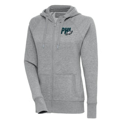Philadelphia Eagles Antigua Women's Victory Full-Zip Hoodie - Heather Gray sale