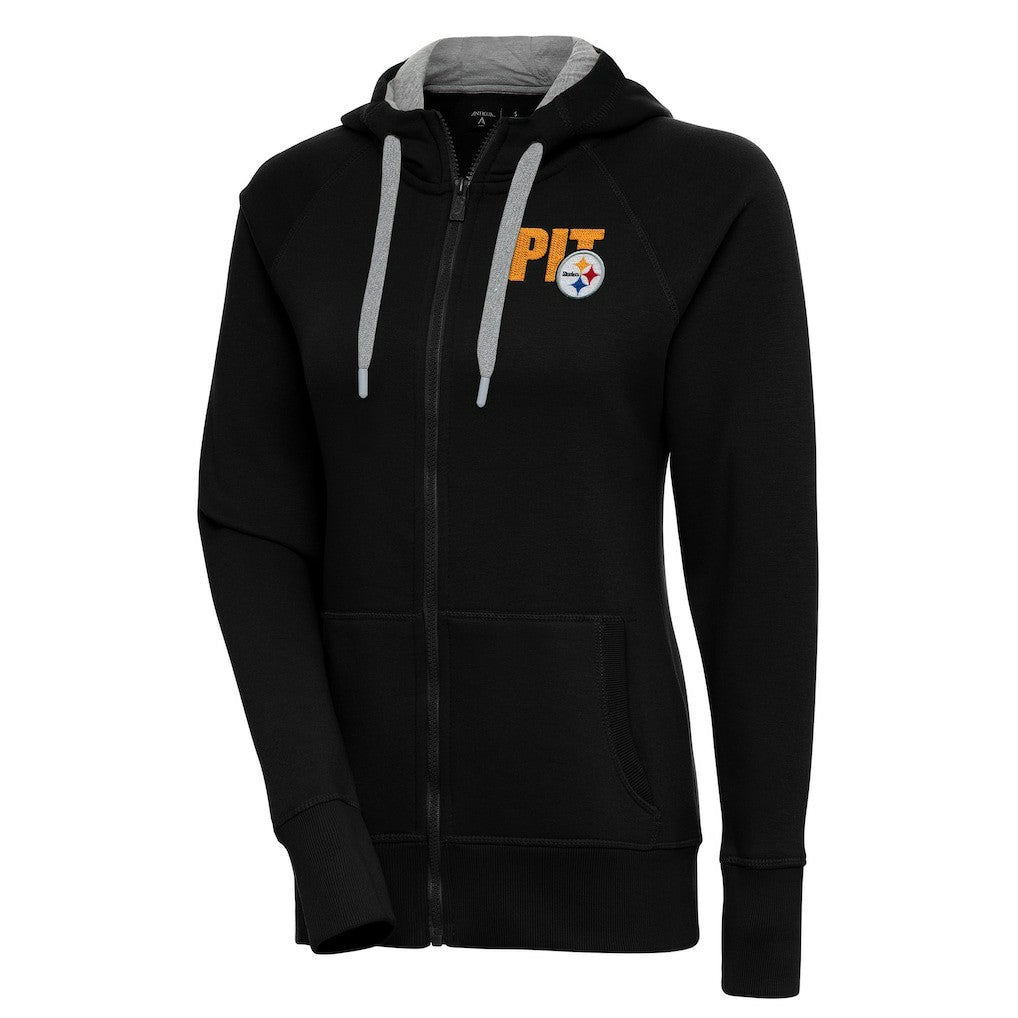 Pittsburgh Steelers Antigua Women's Victory Full-Zip Hoodie - Black online