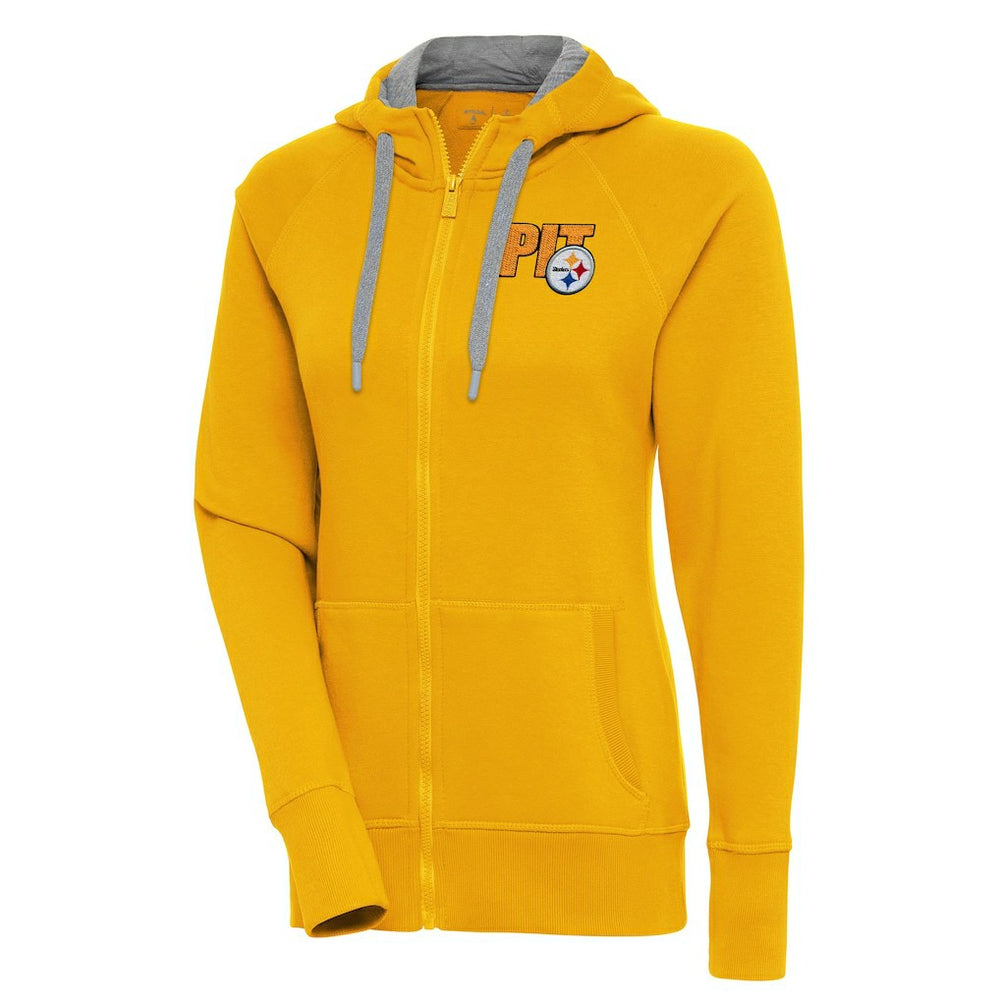 Pittsburgh Steelers Antigua Women's Victory Full-Zip Hoodie - Gold cheap