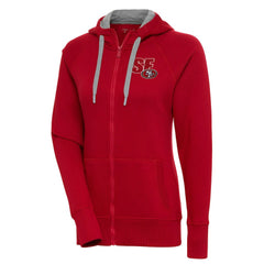 San Francisco 49ers Antigua Women's Victory Full-Zip Hoodie - Scarlet sale